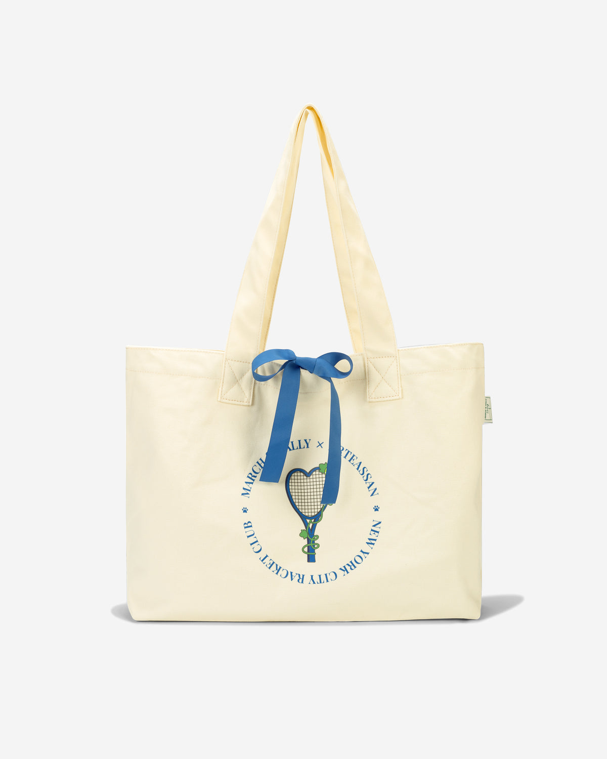 MARCH&RALLY Living THE DAILY COTTON CANVAS TOTE NYC RACKET CLUB