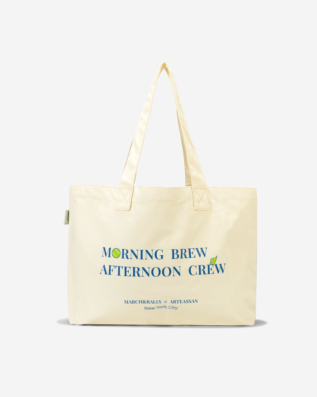 MARCH&RALLY Living THE DAILY COTTON CANVAS TOTE NYC RACKET CLUB