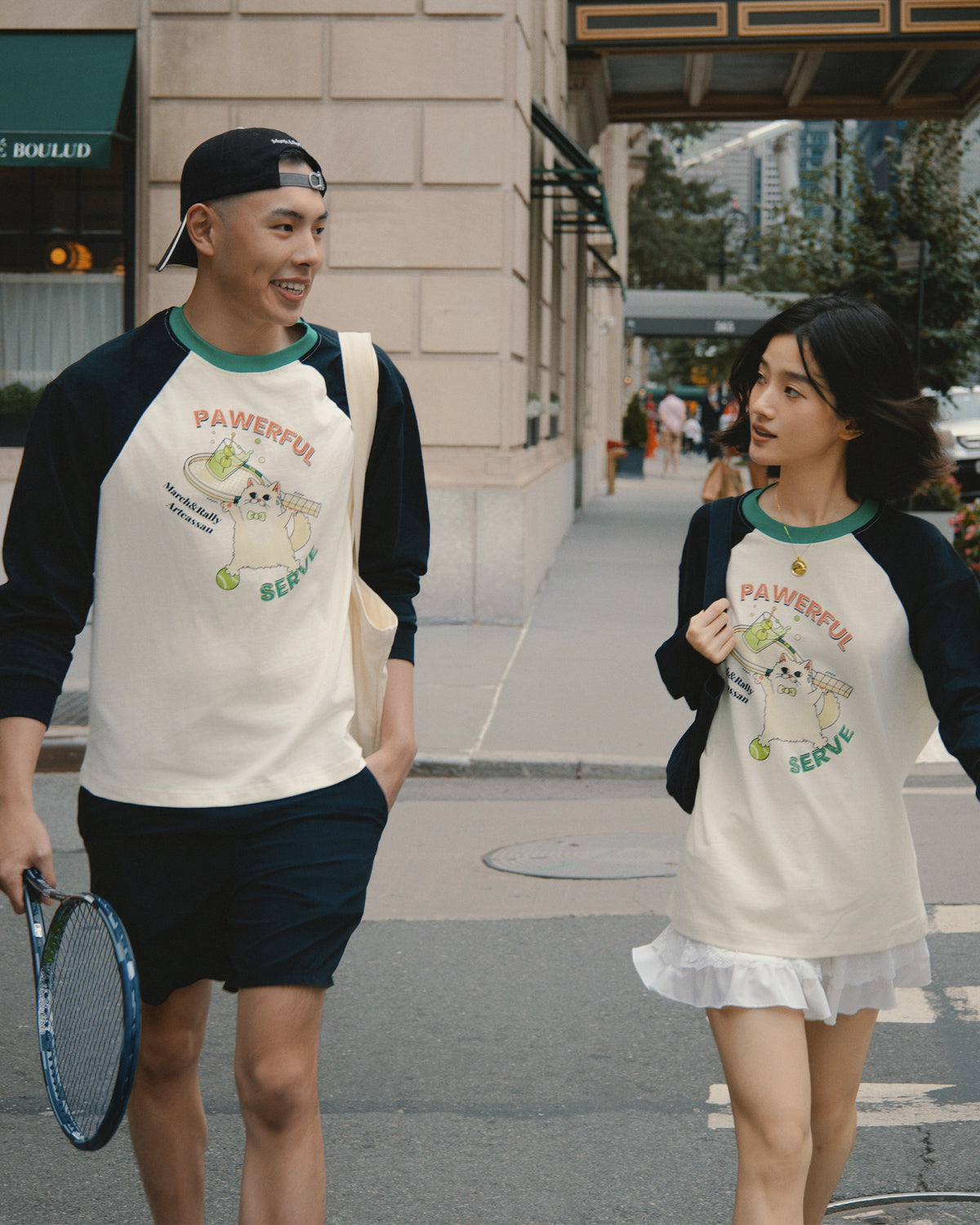 MARCH&RALLY Living THE DAILY COTTON SWEATSHIRT PAWERFUL SERVE