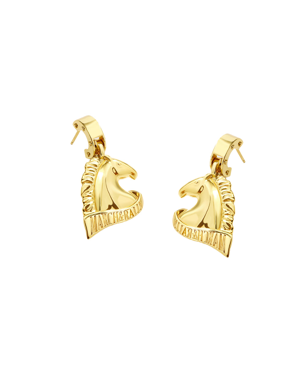 MARCH&RALLY THE CLASSIC HORSE EARRINGS RUN WITH FORTUNE