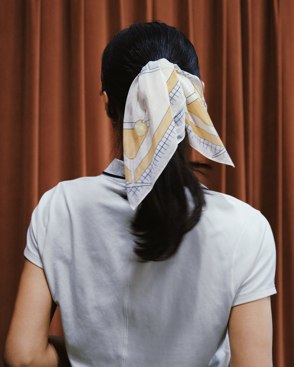 MARCH&RALLY COTTON SILK SQUARE SCARF ACE MARTINI