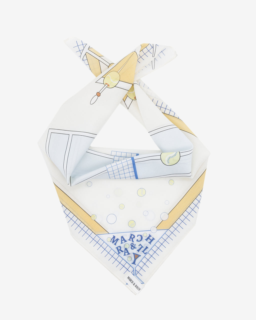 MARCH&RALLY COTTON SILK SQUARE SCARF ACE MARTINI