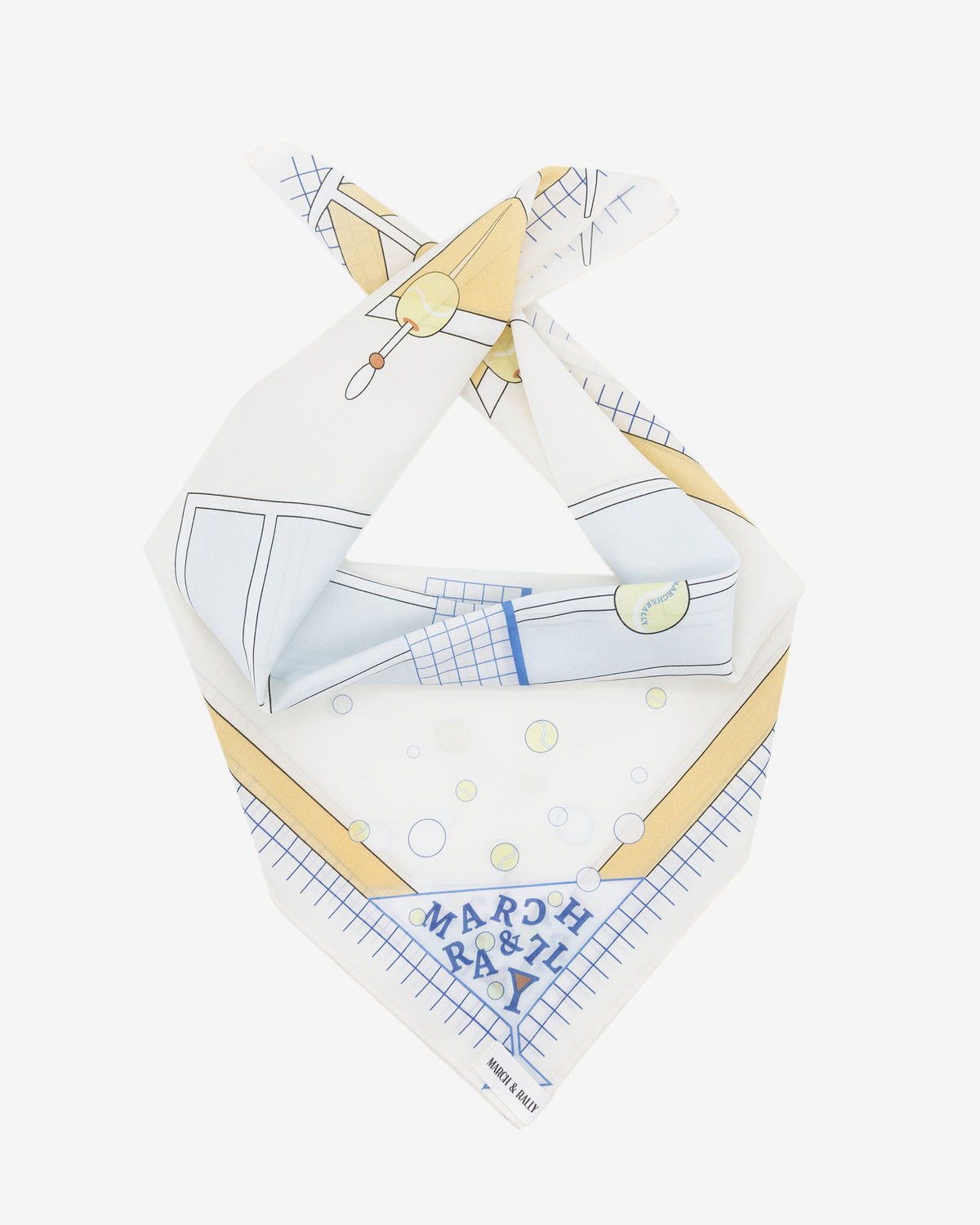 MARCH&RALLY COTTON SILK SQUARE SCARF ACE MARTINI