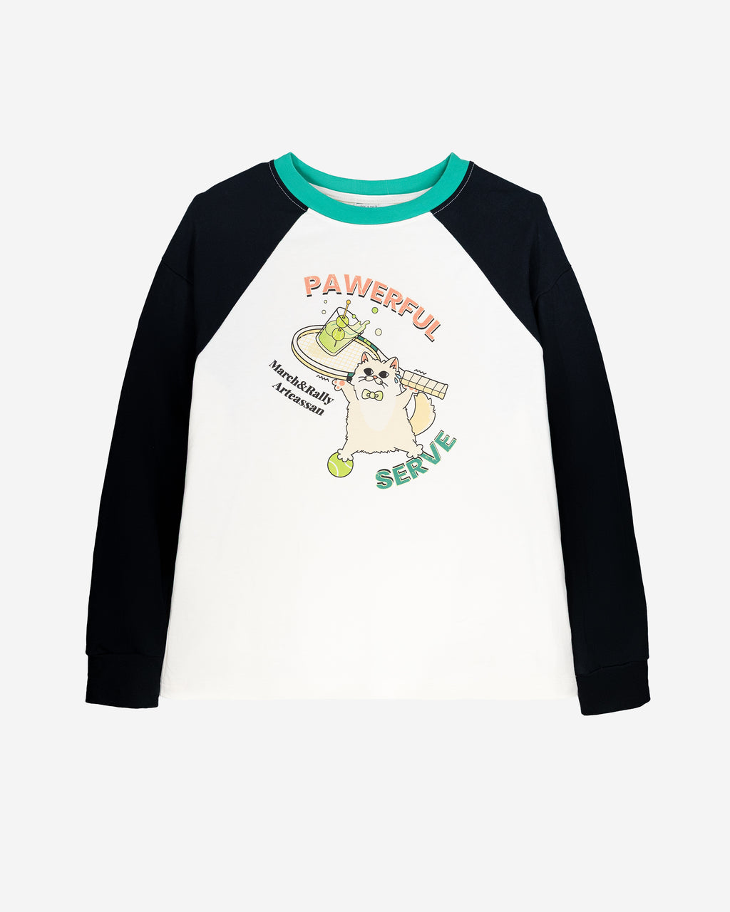 MARCH&RALLY Living THE DAILY COTTON SWEATSHIRT PAWERFUL SERVE