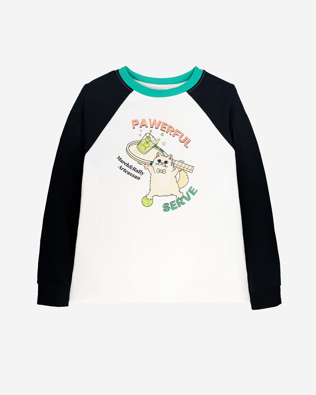 MARCH&RALLY Living THE DAILY COTTON SWEATSHIRT PAWERFUL SERVE