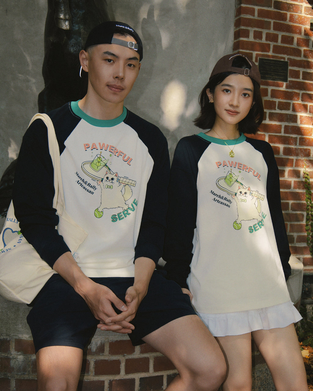 MARCH&RALLY Living THE DAILY COTTON SWEATSHIRT PAWERFUL SERVE