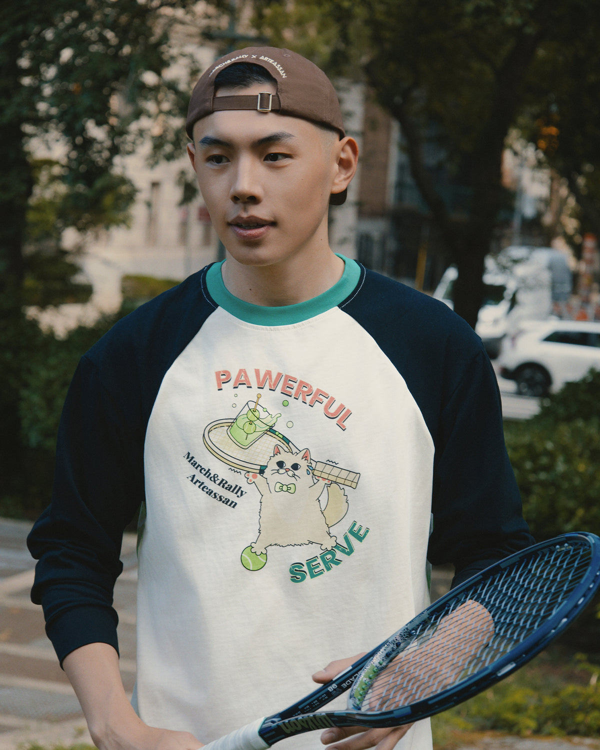 MARCH&RALLY Living THE DAILY COTTON SWEATSHIRT PAWERFUL SERVE