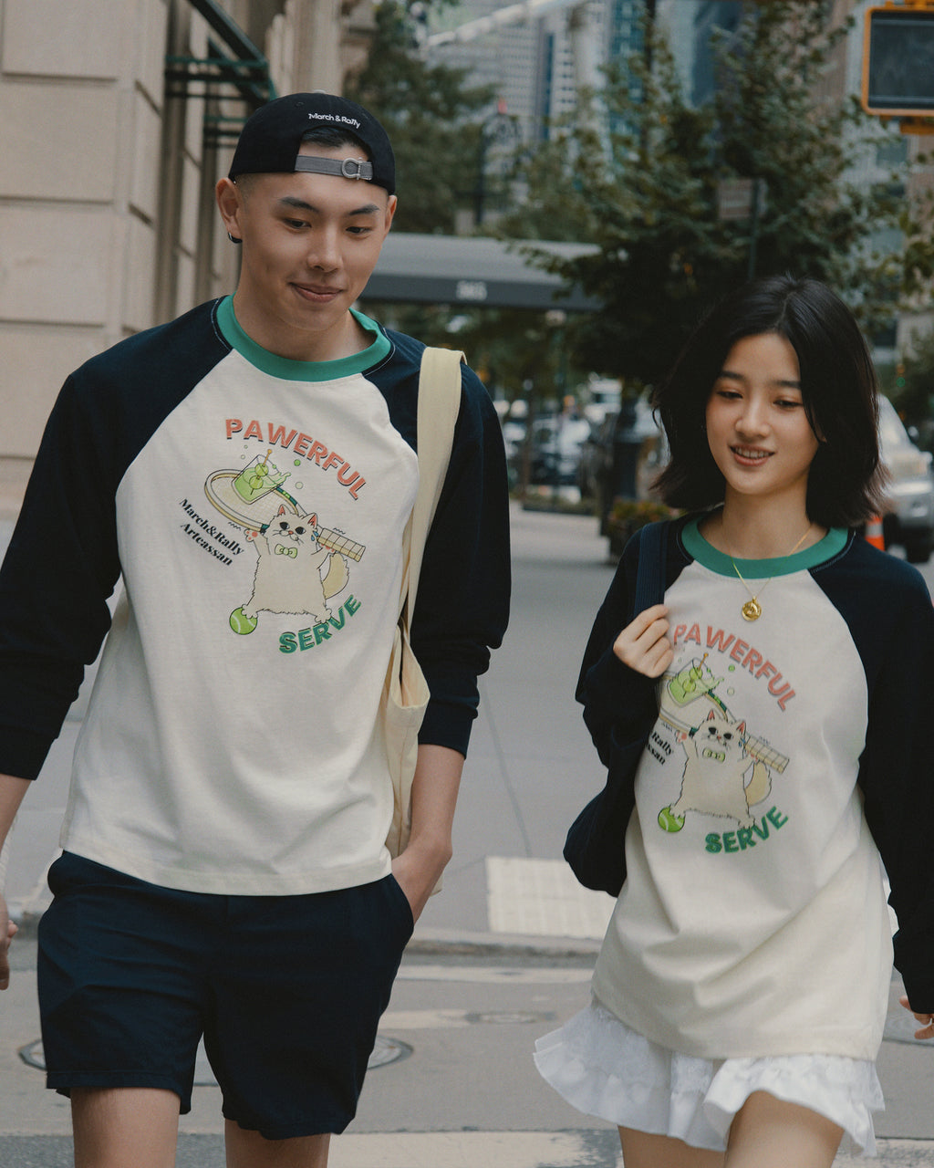 MARCH&RALLY Living THE DAILY COTTON SWEATSHIRT PAWERFUL SERVE