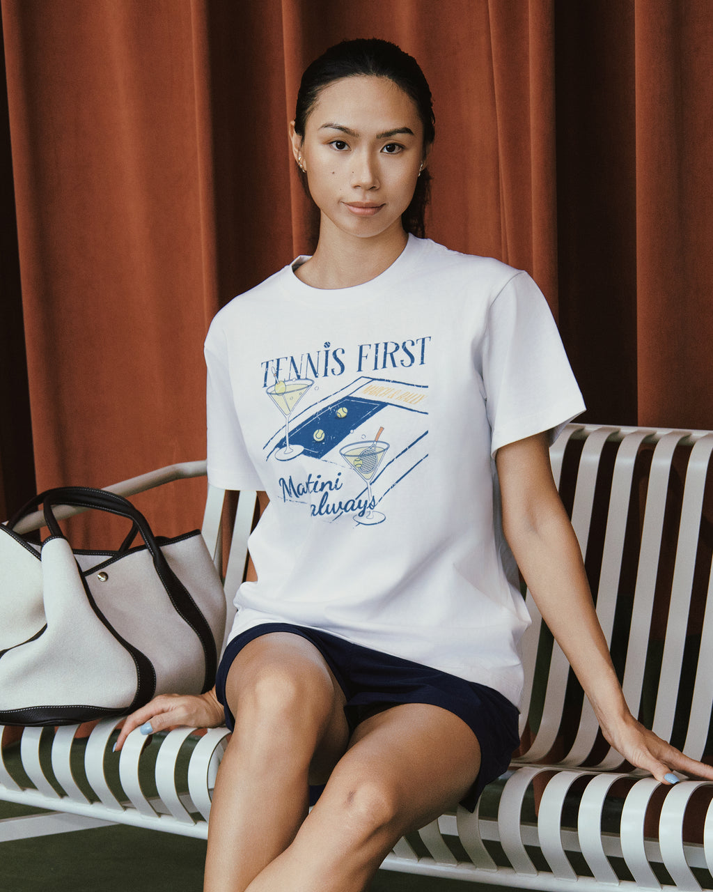 MARCH&RALLY THE CLASSIC COTTON T-SHIRT TENNIS FIRST